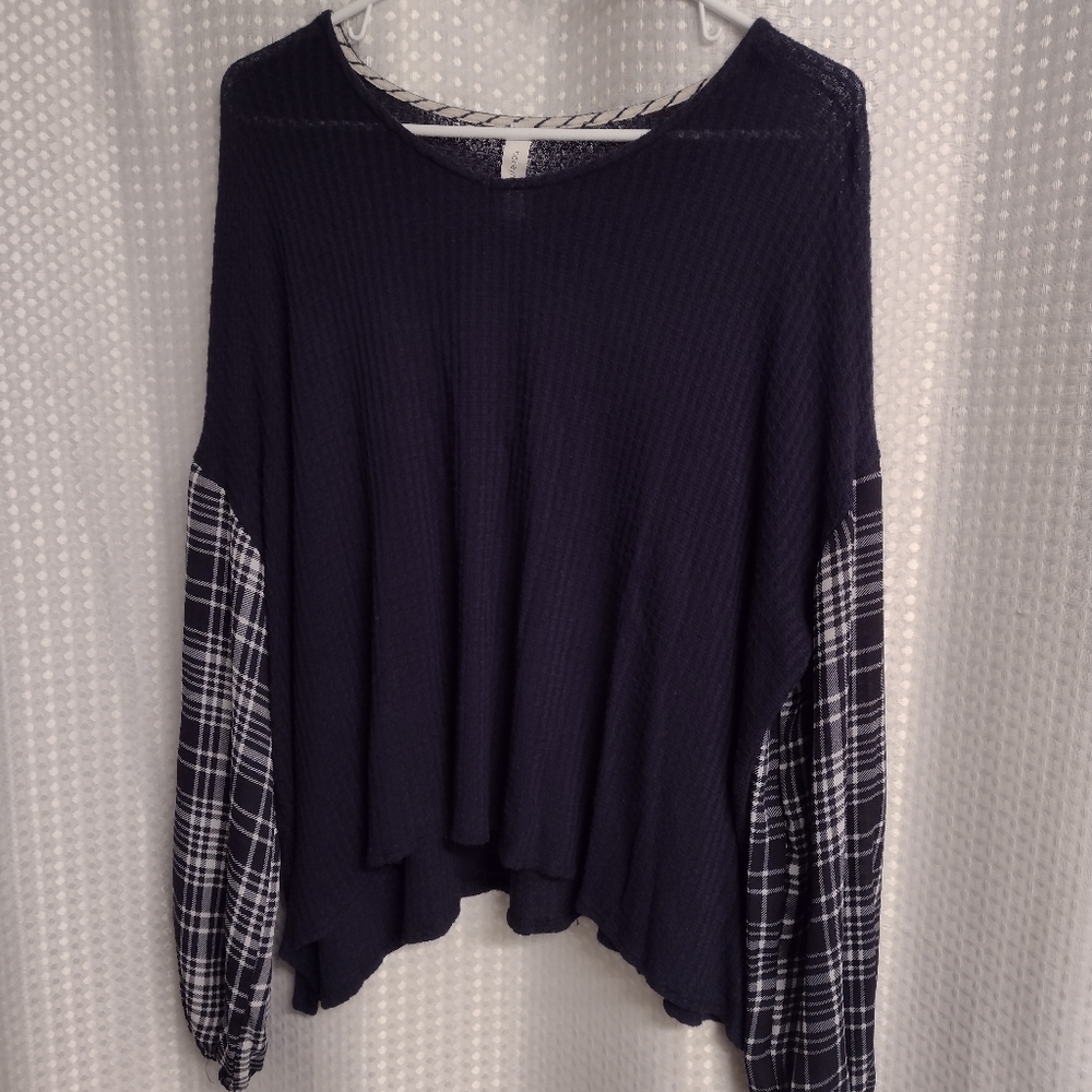 Women's Oversized Long Sleeve honeyme blouse Size Large